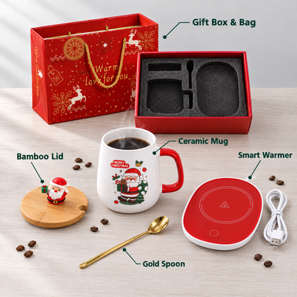 Christmas Mug with Electric Warmer